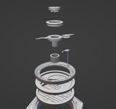 Archimedes Dial (Painted) – (Life Size – 1:1 Scale)