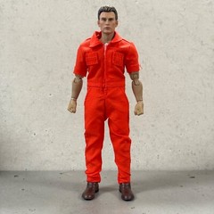 SU-CH-S-SWKS-OR: 1/12 Orange Fabric Prison Outfit for 6″ slim body