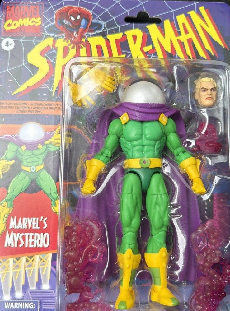Marvel Legends MYSTERIO Spider-Man Retro Card 6” Action Figure Hasbro NEW