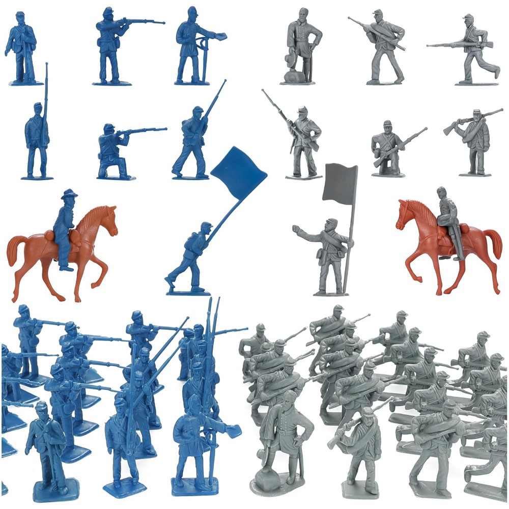 HAPTIME Civil War Army Men Set (42 pcs ) , American Civil War Toys, Plastic A…