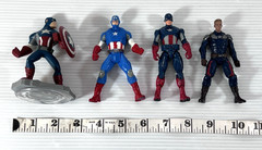 Lot of 4 Captain America 4″ Figures Hasbro Avengers MCU Marvel Disney Infinity