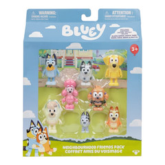 Bluey Neighborhood Friends 8 Pack, 2-2.5 Inch Articulated Figures, Toys for Kids