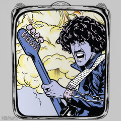 Super7 Reaction Figure Thin Lizzy Phil Lynott (Jailbreak) – 3.75″ Thin Lizzy Act