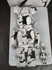 Medicom Bearbrick FLOWER BOMBER 100% & 400% Banksy Graffiti US SELLER BE@RBRICK