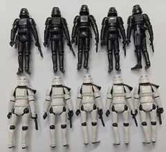 lot of 10 Hasbro Star Wars Shadow Stormtrooper Black Troopers figure w gun 3.75″