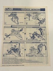1989 Vintage Original G.I. Joe Mudfighter Blueprints/Instructions Hasbro ARAH