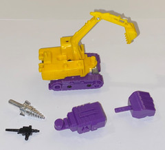 original G2 Transformers YELLOW constructicon SCAVENGER 100% COMPLETE Devastator