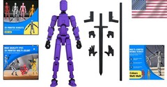 Nova Titan 13 Robot – Stunning Purple 3D Printed Action Figure for Collectors