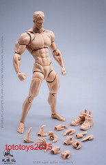 US Wind Toys 1/12 Flexible Man Jointed 6″ Male Action Figure Head Body Model Toy