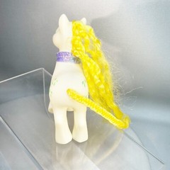My Little Pony Cream Body Yellow Hair Green Stars Brown Eyes Purple Neck Decor