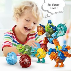 6 in 1 STEM Dinosaur Robots Transformed Toys Set,Toddler Toys for Kids Boys A…