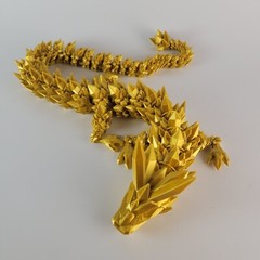 3D Printed Dragon Crystal Articulated Dragon Home/Office Desktop Decoration Toy