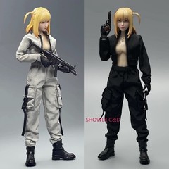 1/12 Female Jacket Pants Clothes Model For 6” Action Figure Body (No Figure)