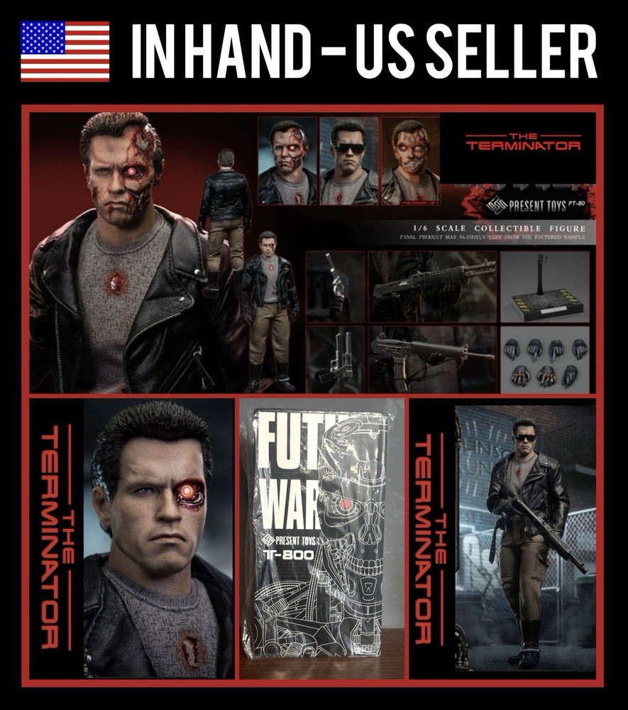 1/6 Terminator Future Warrior T800 PRESENT TOYS PT-SP80 MMS HOT – US SELLER