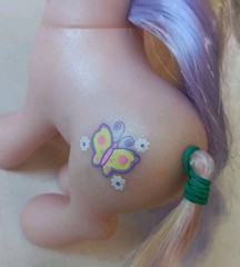 My Little Pony Fluttershy II Purple 2002 Vintage Hasbro G3 MLP Rainbow Hair