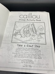 New Caillou Sticker Activity Book 24 Coloring Pages And 2 Sticker Sheets Figure