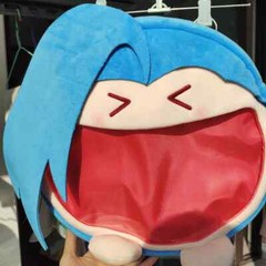 LOL Presale League of Legends Arcane Jinx Itabag Backpack 38cm Anime Head Bag