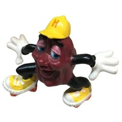 California Raisins Figure Surfer Surf Board Roller Skate Pvc Toy 2 Vintage 1988