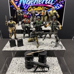 Chap-Mei Lot of 9 Soldiers with Tactical Weapons and Accessories Set