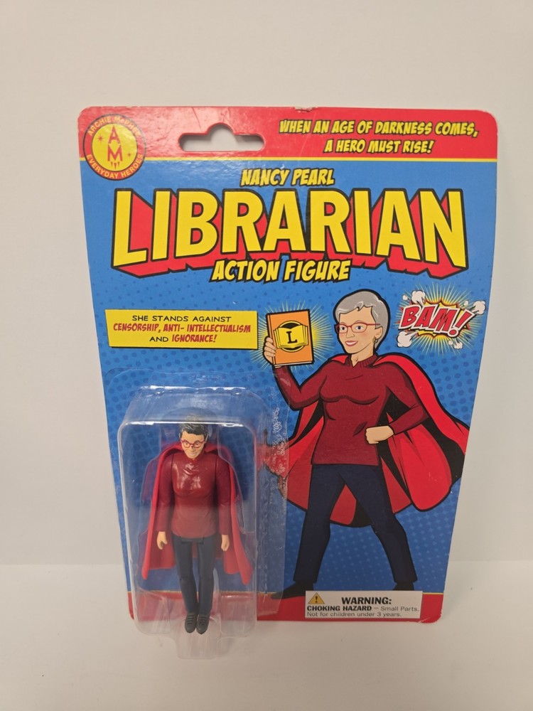 Nancy Pearl Librarian 4″ Action Figure Doll Sealed Accoutrements 2017 NEW