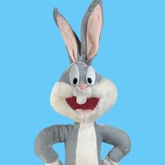 Six Flags Looney Tunes Bugs Bunny Plush 20′” Including Ears Cartoon Theme Park