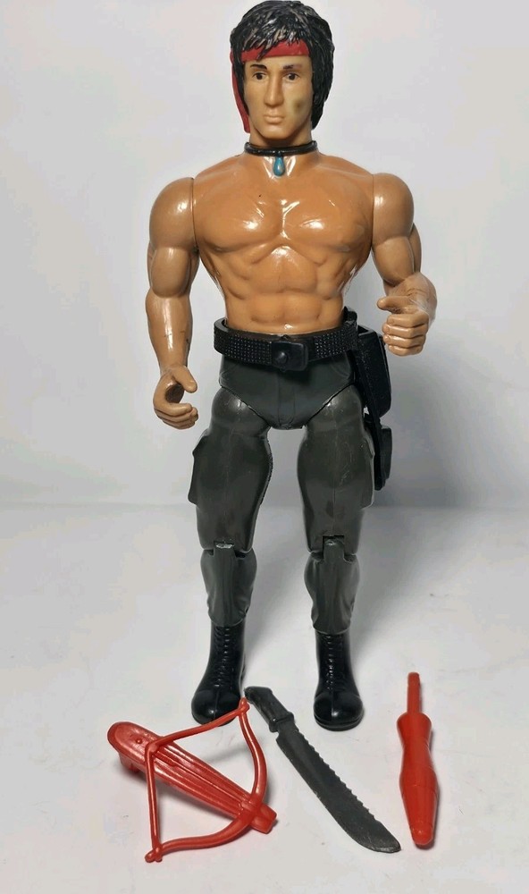 1985 Coleco John Rambo Force Of Freedom 6″ Action Figure With Accessories (T8)
