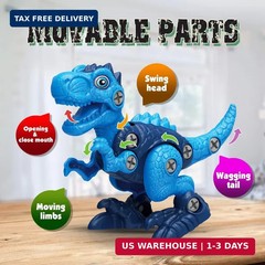 Dinosaur Toys for 3, 4, 5, 6, 7 Year Old Boys, Take Apart Toys with Electric Dri