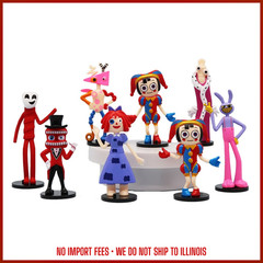 The Amazing Digital Circus 8 Styles Q Version Figurine Models, Rabbit Clown Doll