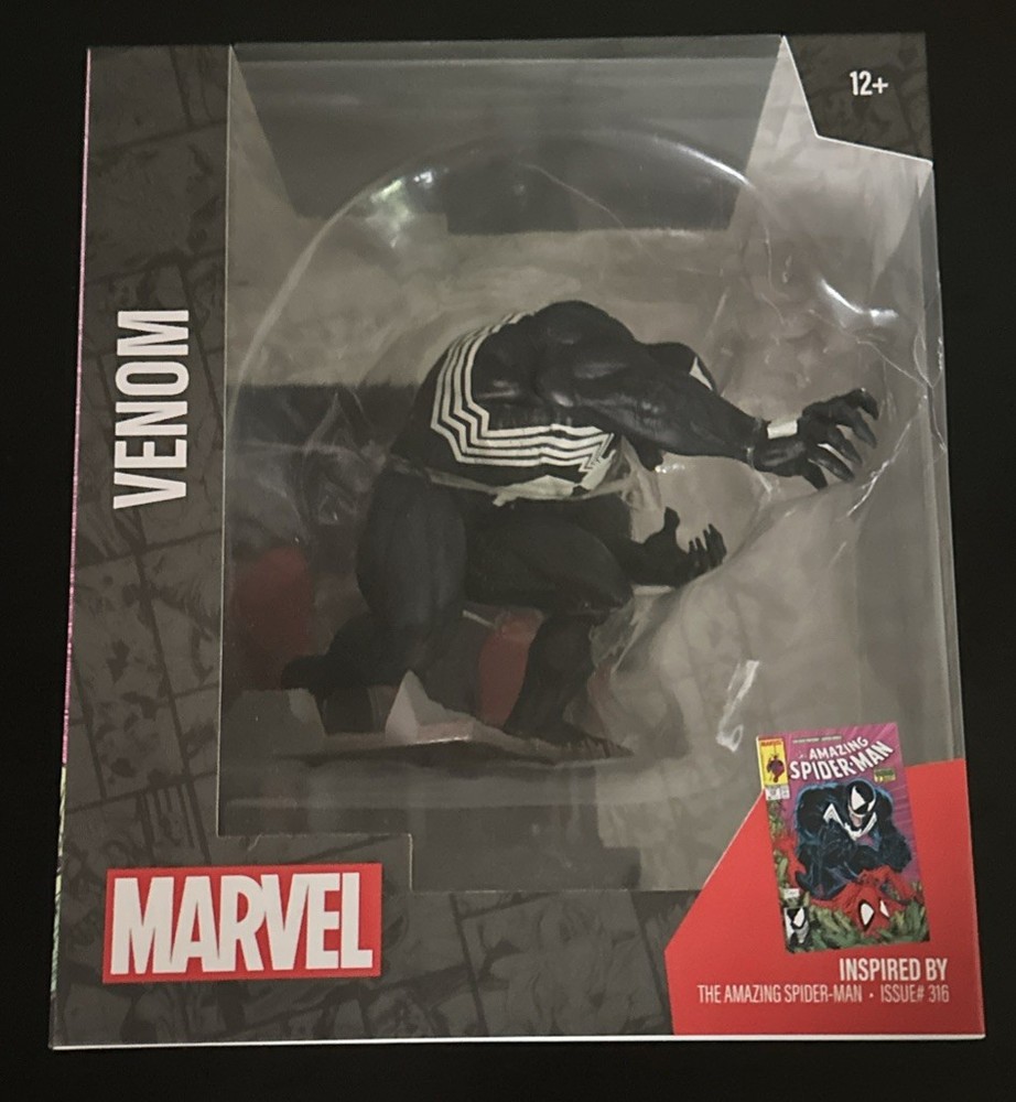McFarlane Marvel Venom Statue, The Amazing Spider-Man #316, Cracked Case Plastic