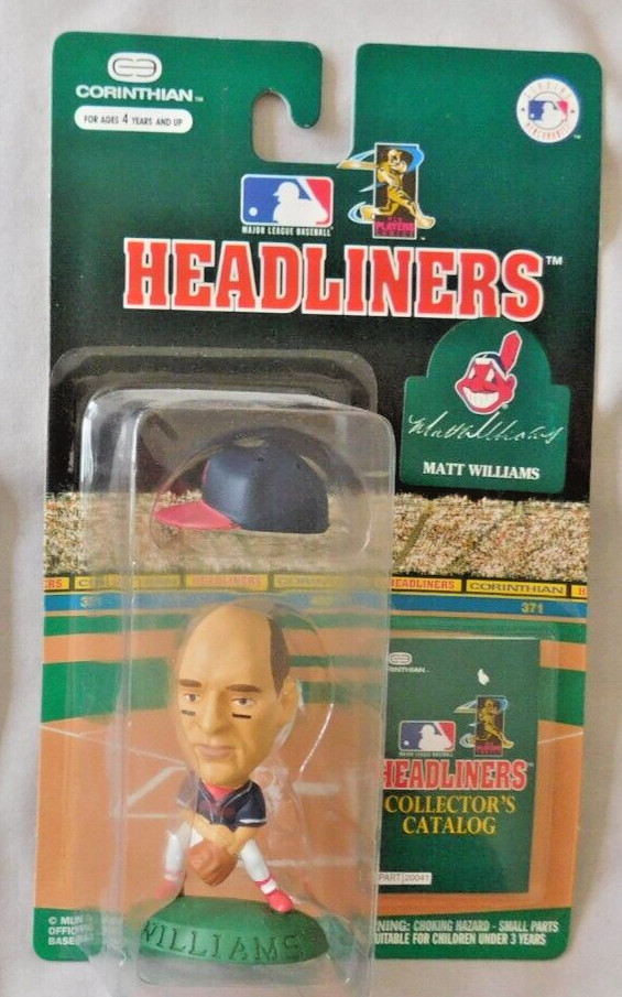 Matt Williams Cleveland Indians 1996 Headliners 3” Action Figure New