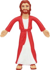 Bendable Jesus Toy Figure Multicolor Poseable PVC for Ages 3 and Up