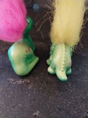Lot Of 2-Land Of The Trolls-Troll O Saurus+Green Dinosaur