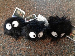Set 3 My Neighbor Totoro Soot Sprites Plush 2.75″ w Suction Ghibli Official NWT