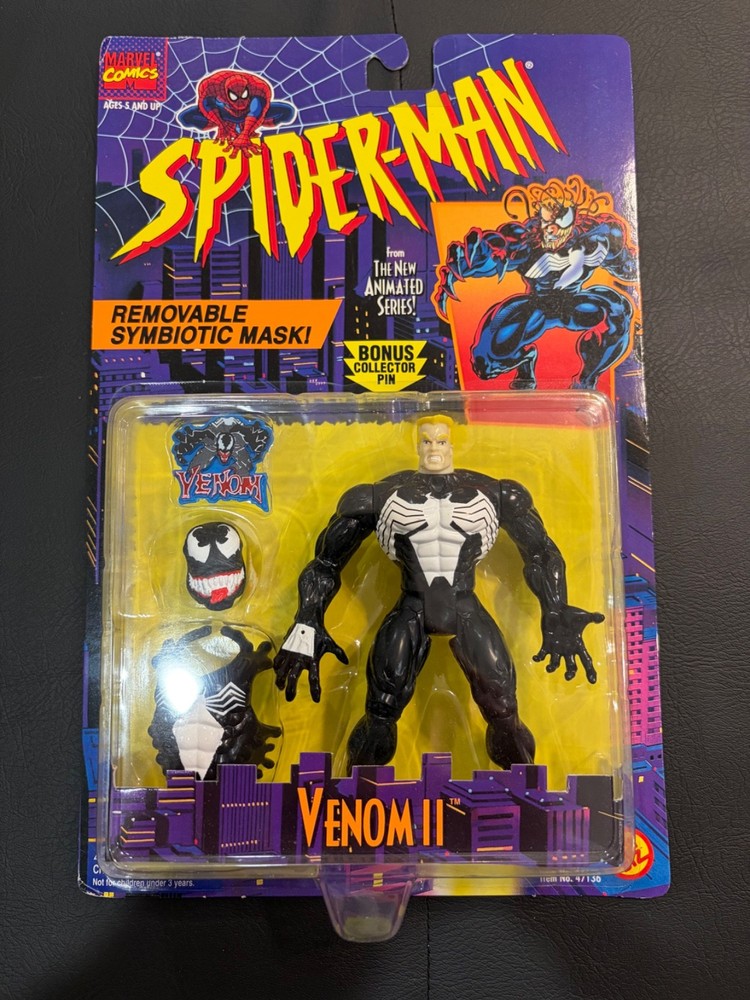 Toybiz Spider-man Venom II action figure mint on card 1995
