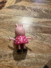 Peppa Pig toy Mini figurine in a Pink And White polka dot dress 37D