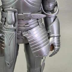 Marx Toy Co Sir Stuart Silver Noble Knight Figure & Valor Armored Horse Vintage