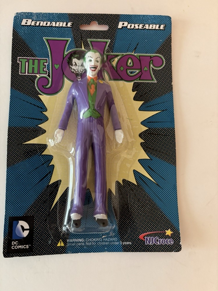 THE JOKER 5 1/2-INCH NJ CROCE BENDABLE FIGURE New On Card