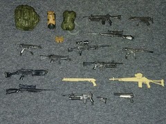1:18 BBI Elite Force U.S Army Combat Gear Assault Weapon Accessories Loose Lot