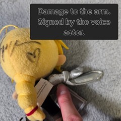 Fullmetal Alchemist Unisex OS Plush Yellow Signed Edward Elric Voice Actor Tag