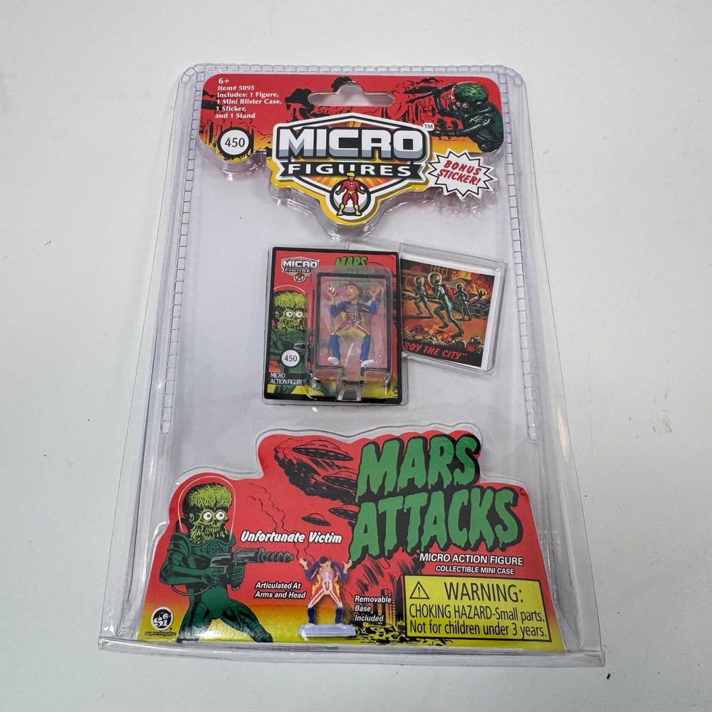 World’s Smallest MARS ATTACKS #1 Micro Action Figure MARTIAN 449 • NEW