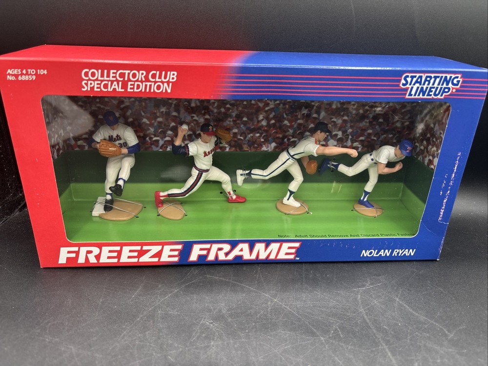 1995 Nolan Ryan Starting Lineup Freeze Frame SLU Mets Angels Astros Rangers NEW