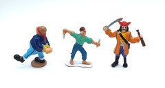 2.25-2.5″ Pirate PVC Figures – Walking the Plank (Jack in Box), Knives, Peg Leg