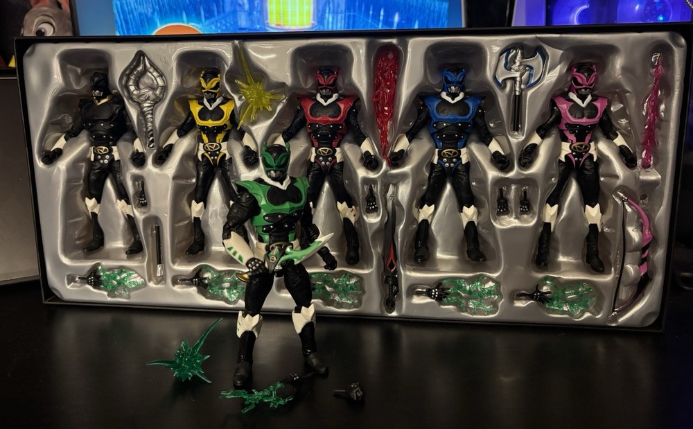Hasbro Power Rangers Lightning Collection In Space Psycho Rangers 5 Pack + Green