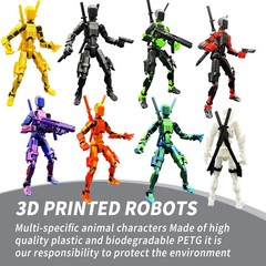T13 Action Figure Set (Assembly Completed), 3D Printed Multi-Jointed, Titan 13 A