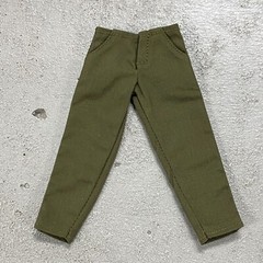 MO-RXPT-GRN: 1/12 Relax Fit Casual Pants for 6″ slim figure body – Green