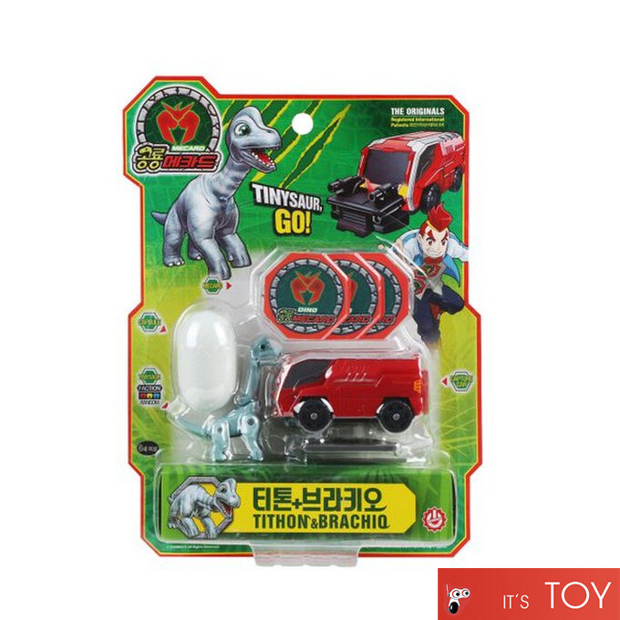Dino Mecard Capture Car TITHON & BRACHIO Brachiosaurus Transforming Dinosaur Set