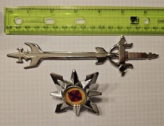 DIE CAST METAL Voltron Miniature Blazing Sword Set Matchbox 700402 Novelty Coin