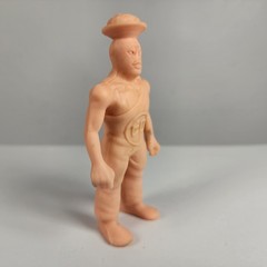 Lot of 2 Vintage Japanese Kinnikuman Flesh Color Figures Chainman & Curry Cook