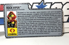 GI Joe Cobra Rock Viper 1990 v1 *100% COMPLETE w/Card, Near Mint!* Vintage ARAH