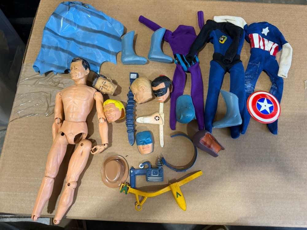 Captain Action Batman Robin Parts Costume Outfit Set 1966 Ideal Lot